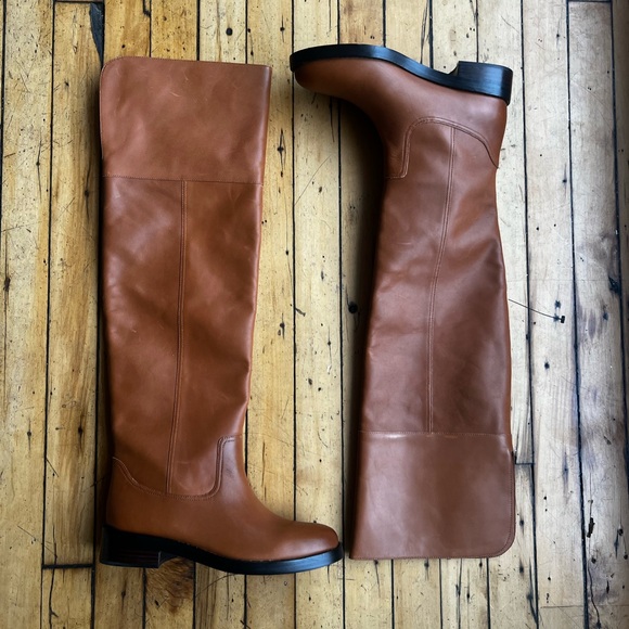 NWOT J.Crew Leather Over-The-Knee Riding Boots - Picture 3 of 8